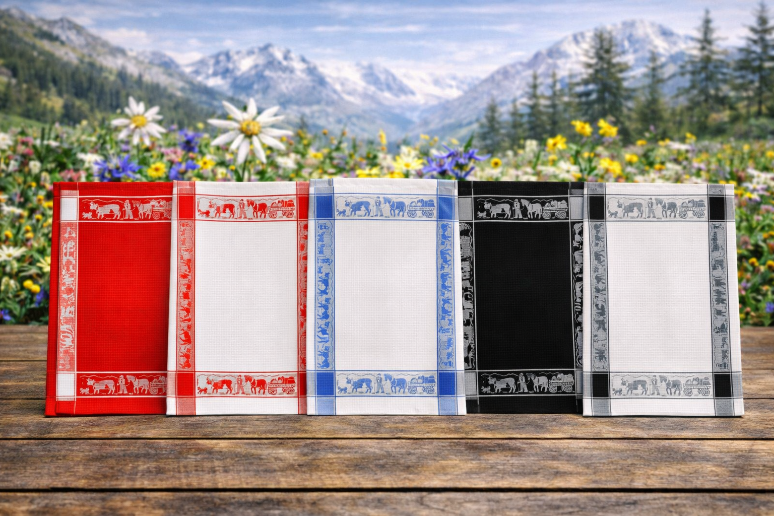 Waffeltuch Alpaufzug Baumwolle