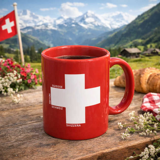 Mug mit CH-Kreuz