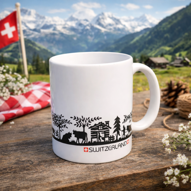 Mug bedruckt Scherenschnitt