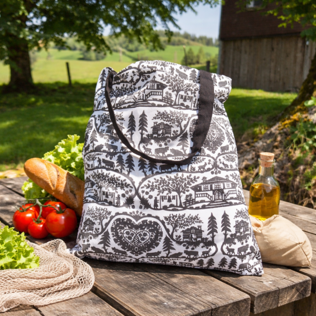 Einkaufstasche Scherenschnitt