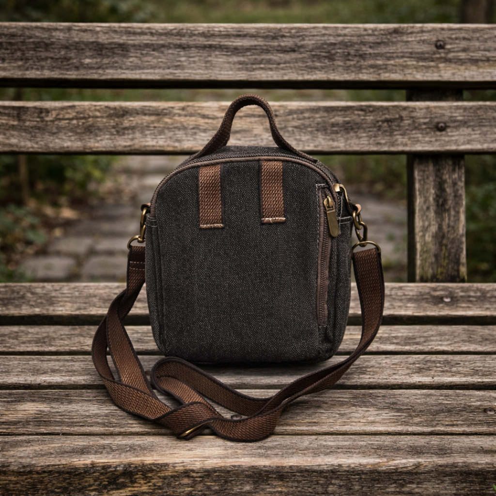 Umhängetasche klein bestickt – Bild 3