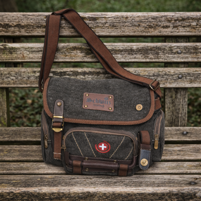 Umhängetasche gross bestickt