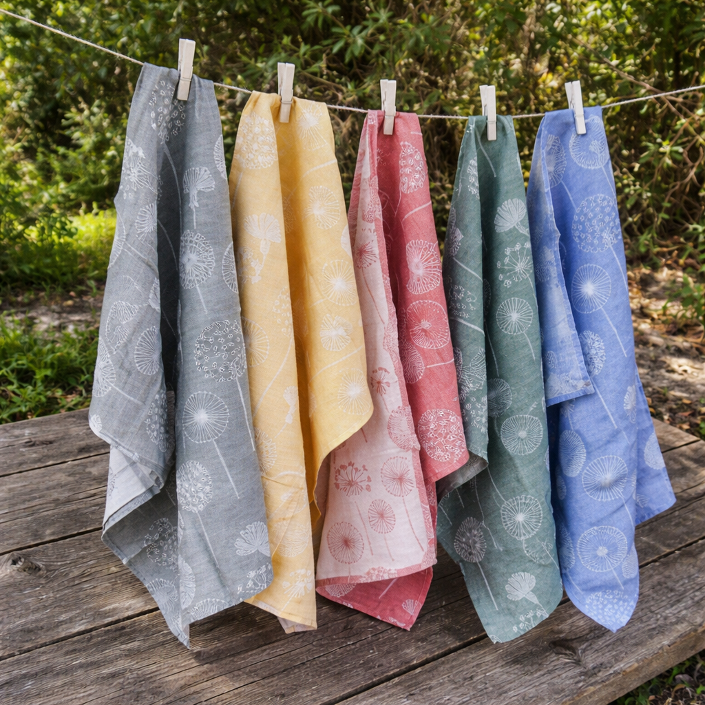 Küchentuch "Pusteblume" 48x70cm Halbleinen