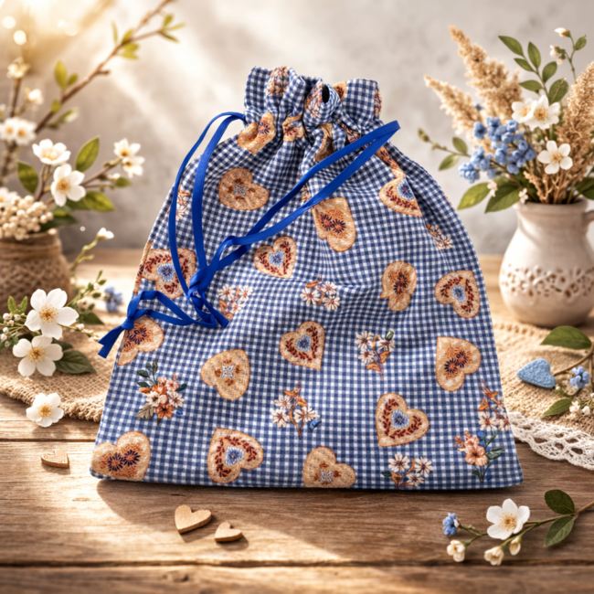 Brotsack blau 43x50cm