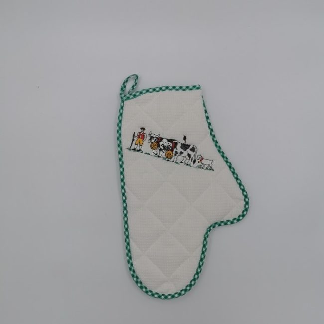 Topfhandschuh bestickt