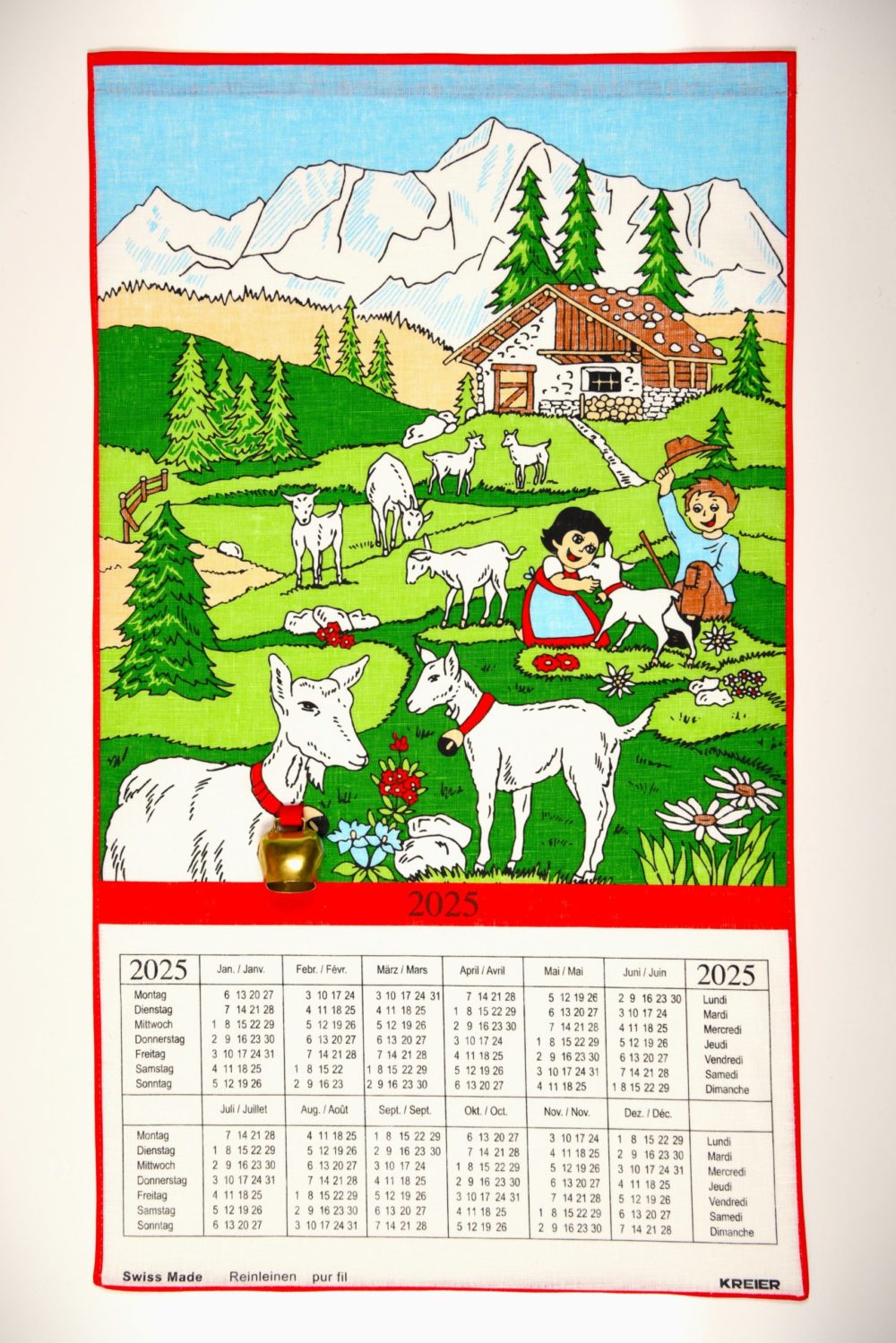 Kalender 2025 Heidi mit Glocke