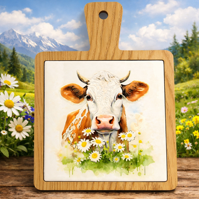 Holzbrett mit Keramikplatte